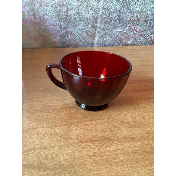Vintage Anchor Hocking Royal Ruby snack/punch cup - Picture 9 of 10